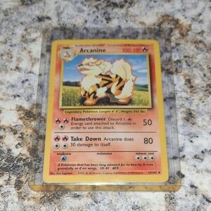 Pokemon Arcanine Trading Card - Red and Yellow